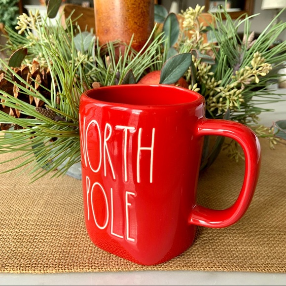 Rae Dunn•NWOT•“North Pole” Mug•Satin Red Mug with Rae’s White Tall Letters🎅🏼 - Picture 2 of 8